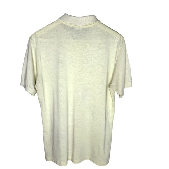 Vintage 80s Men's Disney Mickey Mouse Pale Yellow Polo Shirt, Size Large - Picture 2 of 8